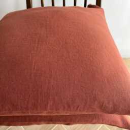 Linen Pillow Covers Set Soft Natural Pillowcases, Envelope Closure - thumbnail 3