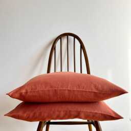 Linen Pillow Covers Set Soft Natural Pillowcases, Envelope Closure