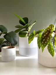 Set Of 3 - Stacking Geometric Plant Pots - thumbnail 1
