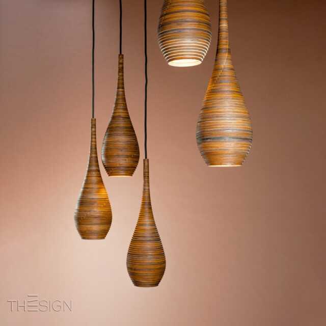 Scandinavian Curved Wooden Lamp Fixture - Luxuria L12 - image 1