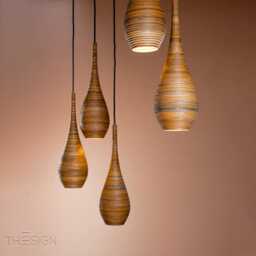 Scandinavian Curved Wooden Lamp Fixture - Luxuria L12 - thumbnail 1