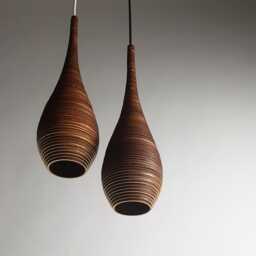 Scandinavian Curved Wooden Lamp Fixture - Luxuria L12 - thumbnail 3