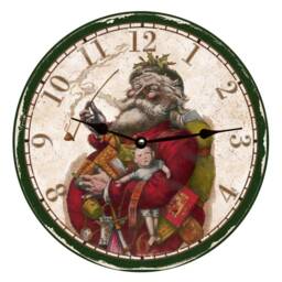 Christmas Clock - Old Fashion Santa Wall Clock
