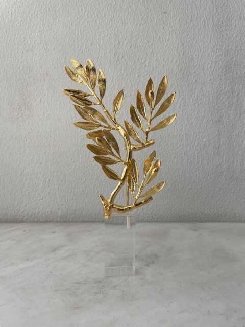 Gold Plated Tree Sculpture, Handmade 50Th Anniversary Gift, Made To Order - image 1