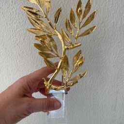 Gold Plated Tree Sculpture, Handmade 50Th Anniversary Gift, Made To Order - thumbnail 4