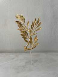 Gold Plated Tree Sculpture, Handmade 50Th Anniversary Gift, Made To Order - thumbnail 1