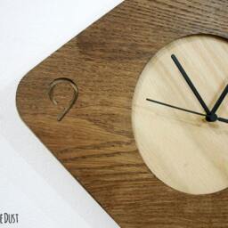 Wooden Simply Rhombus - Wood Wall Clock - thumbnail 2