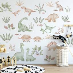 Watercolour Dinosaurs Wall Decals Nursery Stickers Children's Room Decor - thumbnail 2