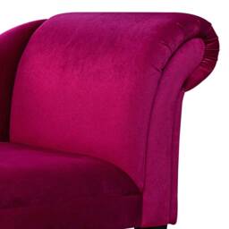 Handmade Boysenberry Pink Velvet Chaise Longue - thumbnail 3