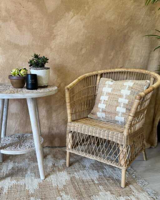 Jute & Boucle Hand-Woven Scatter Cushion Cover - Natural & Cream Stripe - image 1