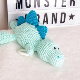 Crocheted Music Box Dragon/Dino/Dinosaur - thumbnail 2