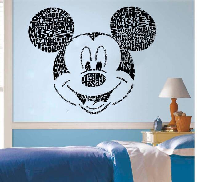 Mickey & Minnie Mouse Name Wall Decal Nursery Decor Sticker 4123 - image 1