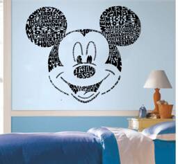 Mickey & Minnie Mouse Name Wall Decal Nursery Decor Sticker 4123 - thumbnail 1