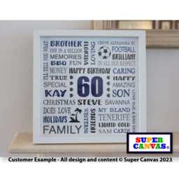 Birthday Dad Son Grandad Husband Brother Uncle Friend Personalised Typography Word Art Framed Print Handmade Custom Unique Gift For Him - thumbnail 3