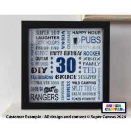 Birthday Dad Son Grandad Husband Brother Uncle Friend Personalised Typography Word Art Framed Print Handmade Custom Unique Gift For Him - thumbnail 2