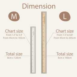 Farmhouse Boho Wooden Growth Chart + Height Ruler Family Wall Hanging Custom Y72 - thumbnail 2