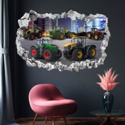 Modern Tractors Wall Decal Sticker Mural Poster Print Art Kids Bedroom Home Farmhouse Decor Kr22 - thumbnail 3