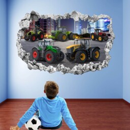 Modern Tractors Wall Decal Sticker Mural Poster Print Art Kids Bedroom Home Farmhouse Decor Kr22 - thumbnail 2