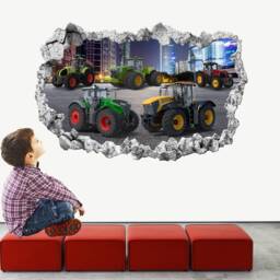 Modern Tractors Wall Decal Sticker Mural Poster Print Art Kids Bedroom Home Farmhouse Decor Kr22 - thumbnail 1