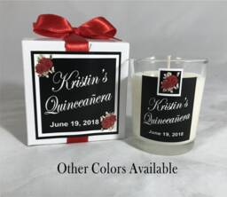 Quincea??era Candle Favor, Sweet 16, Wedding Guest Gift, Party Birthday Rehearsal Guest Favor - thumbnail 1