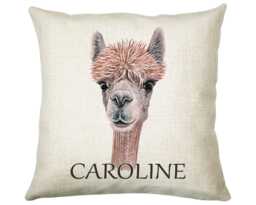 Personalised Alpaca Cushion Gift Printed Name Design - Throw Pillow For Him/Her Sitting Room Bedroom Birthday Cs479 - thumbnail 1