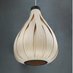 Handwoven Rubber Wood Gourd Pendant Light Hall Lighting - thumbnail 3