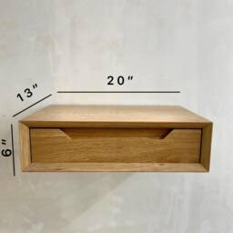 Floating Nightstand, Wall Mid Century Nightstand Set Of 2, Organizer For Women, Reclaimed - thumbnail 3