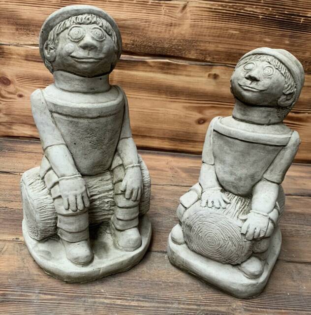 stone Garden Novelty Bill & Ben Pair Of Ornaments - image 1