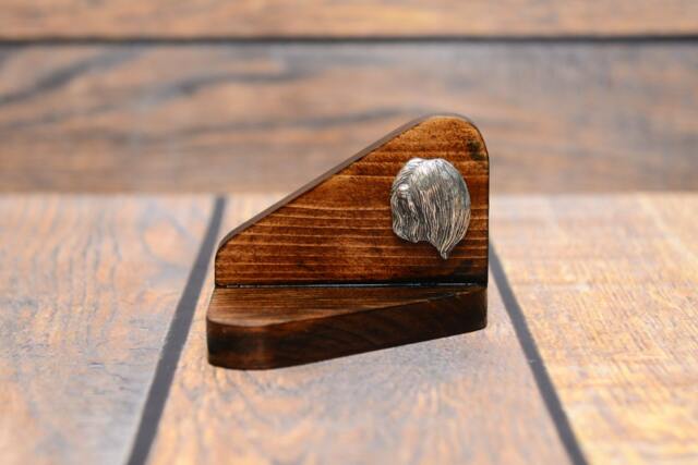 Lhasa Apso - Wooden Candlestick With Dog, Souvenir, Decoration, Limited Edition, Collection - image 1