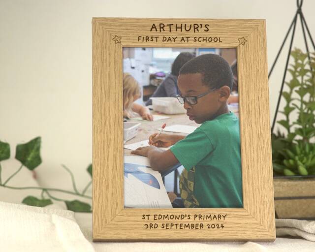First Day Of School Frame - My Reception Class Gift Back To Personalised Fit 5x7 Or 6x4 Photo - image 1