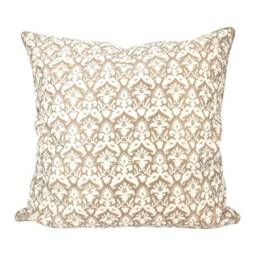 Fortuny Delfino Ivory & Gold Throw Pillow Cushion Cover - Made in Italy - thumbnail 1