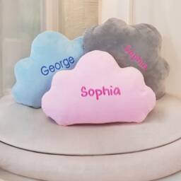 Embroidered Name Cushion Personalized Star Pillow, Nursery Decor - thumbnail 2