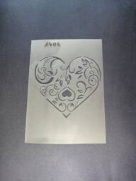 Heart Stencil, Flexible, Reusable, 125Micron, Wall, Decor, Home Decor, Furniture Painting, Card Making, Craft Stencils, Wood Sign, Fabric Paint - thumbnail 1