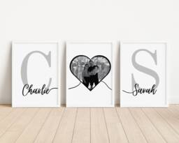 Personalised Family Photo Line Art Print Set, Custom Home Decor - thumbnail 1
