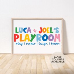 Personalised Playroom Print - Sign Girls Boys Decor Toy Corner Unframed - thumbnail 1