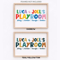 Personalised Playroom Print - Sign Girls Boys Decor Toy Corner Unframed - thumbnail 2
