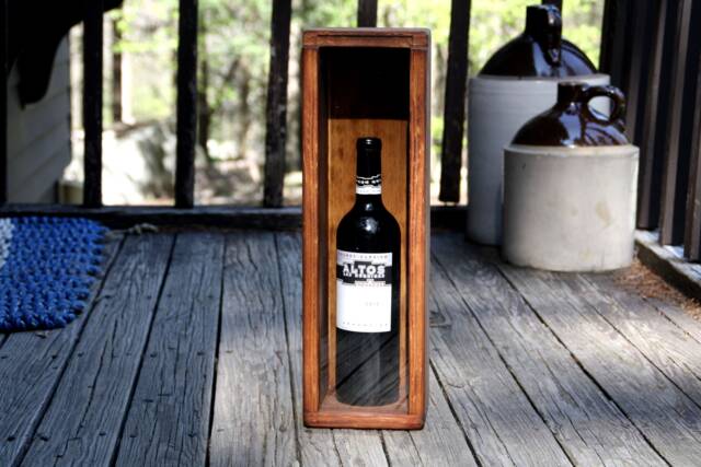 Personalized Wood Wine Box - Engraved Anniversary Gift - image 1