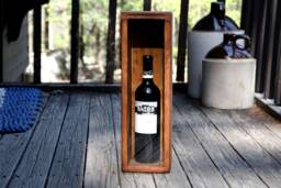 Personalized Wood Wine Box - Engraved Anniversary Gift - thumbnail 1