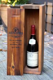Personalized Wood Wine Box - Engraved Anniversary Gift - thumbnail 1