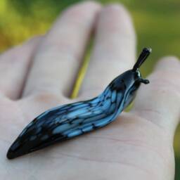 Spotted Slug Glass Sculpture Glass Slug Lampwork Glass Animals Handcrafted Snail - thumbnail 3