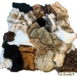 Patchwork Faux Fur Rug - Handmade Animal Friendly Throw