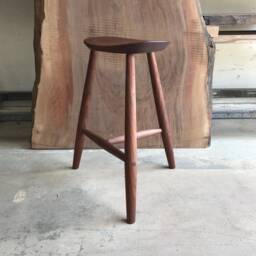 Walnut Saddle Stool - thumbnail 3