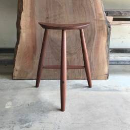 Walnut Saddle Stool - thumbnail 2