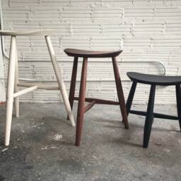 Walnut Saddle Stool - thumbnail 4