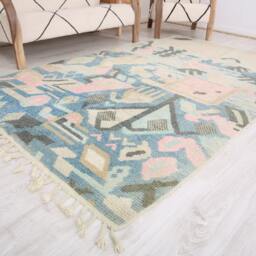 Moroccan Rug, Berber Authentic Vintage Boujaad 5x8 Ft - thumbnail 3