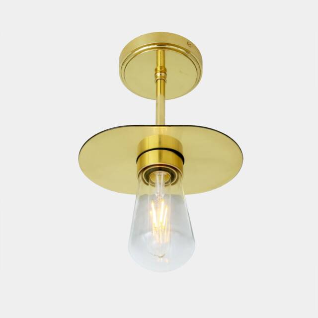 Kwaga Brass Flush Bathroom Ceiling Light 12.5 - image 1