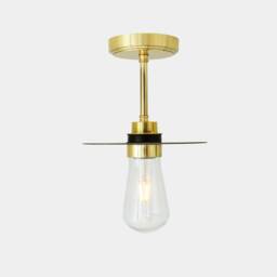 Kwaga Brass Flush Bathroom Ceiling Light 12.5 - thumbnail 3