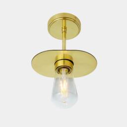 Kwaga Brass Flush Bathroom Ceiling Light 12.5 - thumbnail 1