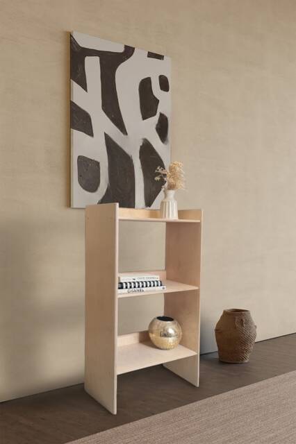 Minimalist Bookcase, Birch Plywood, Mid Century Modern Bookcase, Custom Home Office, Handmade Shelving Unit - image 1