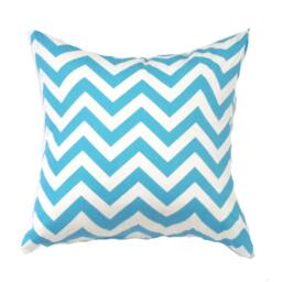 "Blue Pillow Cover - Zigzag Pillow - Chevron Pillow-Light & White Pillow-.16"", 17"", 18"", 20"" 24"" 26" - thumbnail 3